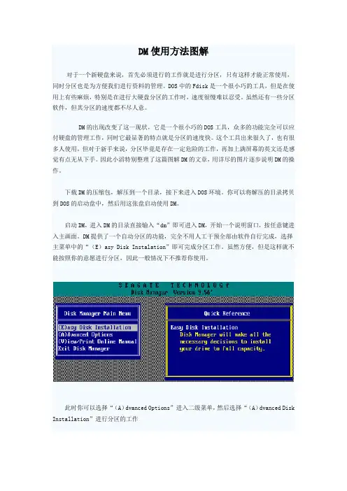 DM分区工具(Disk Manager完美解决大硬盘分区)使用方法图解