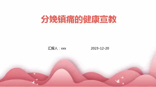 分娩镇痛的健康宣教PPT课件