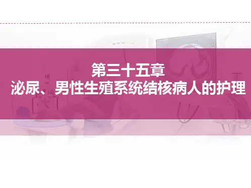 第35章 泌尿、男性生殖系统结核病人的护理