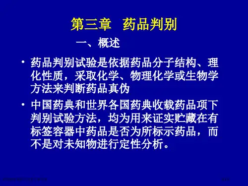 药物的鉴别医学宣教专家讲座