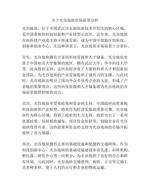 关于光谷地块市场前景分析