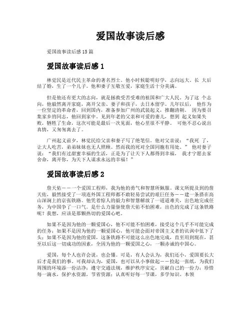 爱国故事读后感