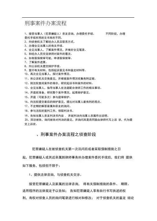 (整理)刑事案件办案流程