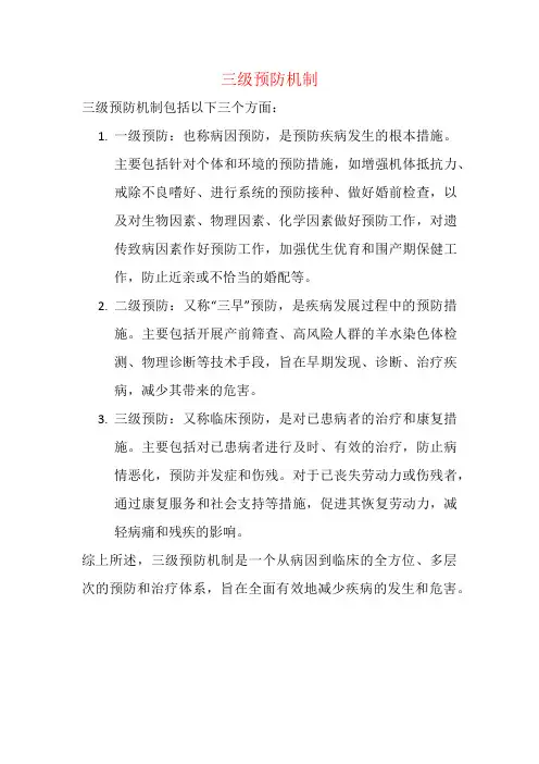 三级预防机制