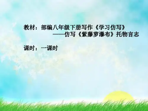 人教部编八年级下册语文：学写仿写