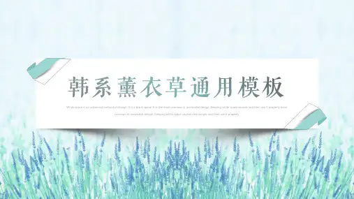 小清新薰衣草PPT模板