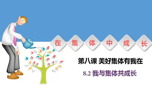 2023年部编版道德与法治七年级下册8.2 我与集体共成长 课件(28张PPT)  