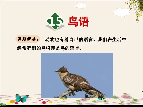苏教版四年级语文下册15鸟语