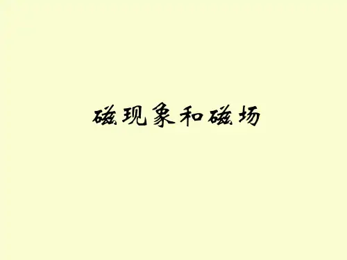 磁现象和磁场