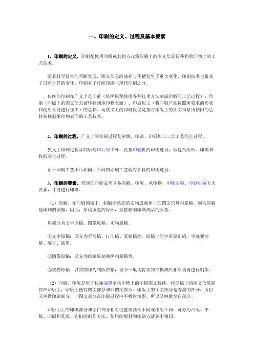 印刷基础知识