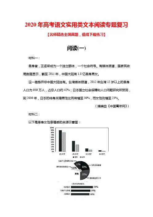 2020年高考语文实用类文本阅读专题复习与答案