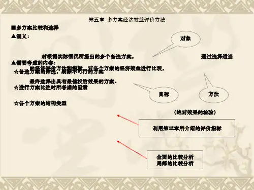  多方案经济效益评价方法