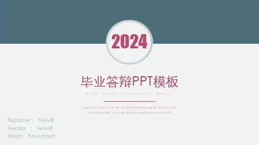 毕业答辩模板