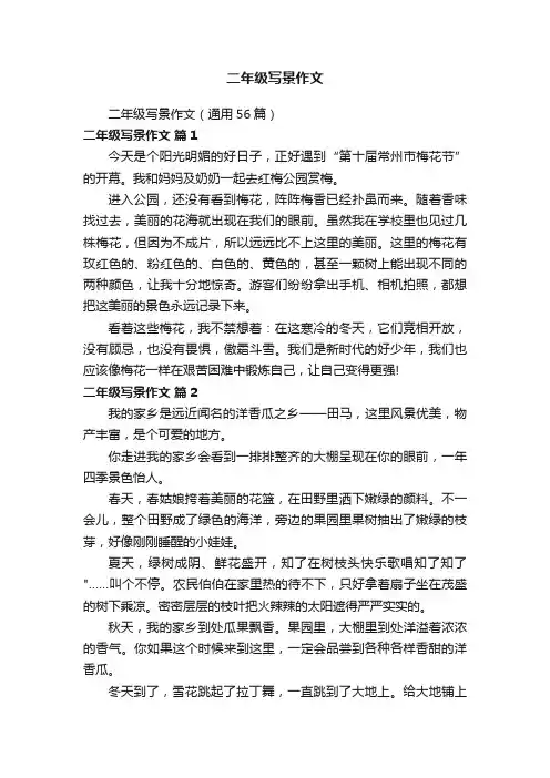 二年级写景作文