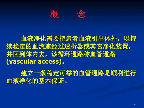 血液净化血管通路PPT精选课件