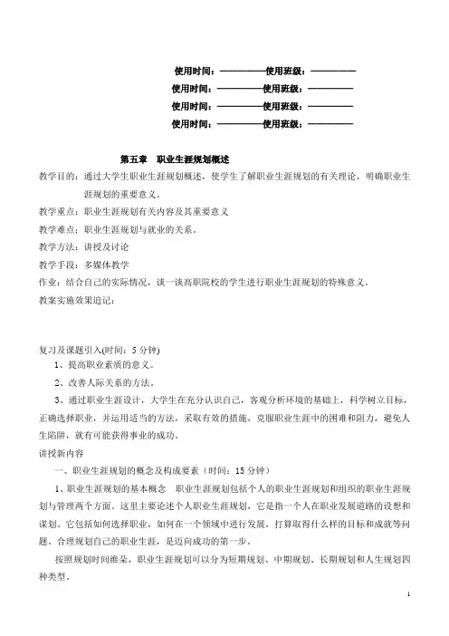职业理想与职业发展