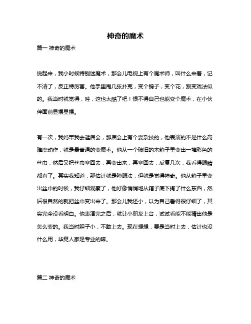 作文《神奇的魔术》