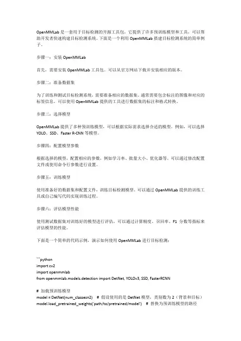 利用openmmlab搭建目标检测系统的例子