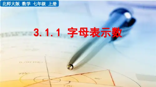 北师大版七年级上册数学3.1.1 字母表示数PPT课件