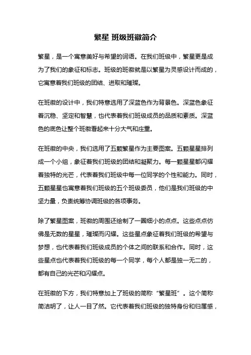 繁星 班级班徽简介
