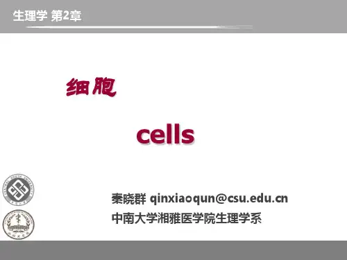 生理学第二章 细胞