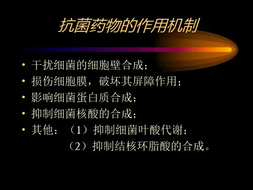 抗菌药物的临床应用培训课件