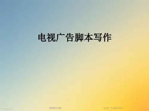 电视广告脚本写作