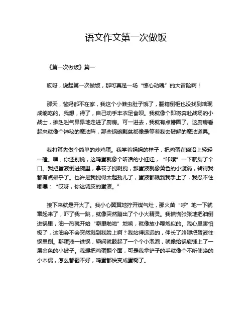 语文作文第一次做饭