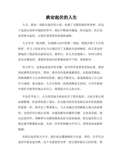 跌宕起伏的人生