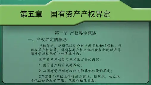 第五章  国有资产产权界定  《国有资产管理》PPT课件