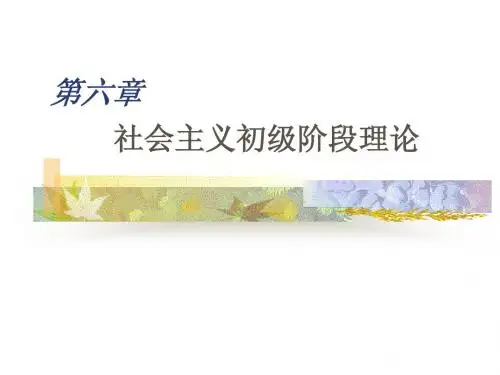 第六章 社会主义初级阶段理论