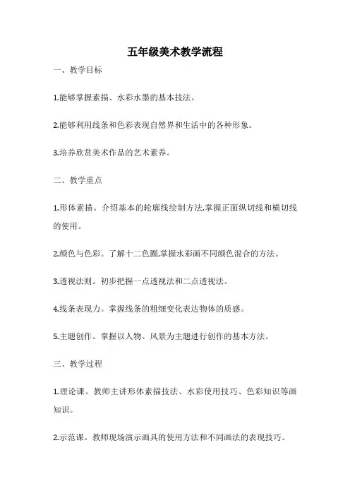 五年级美术教学流程