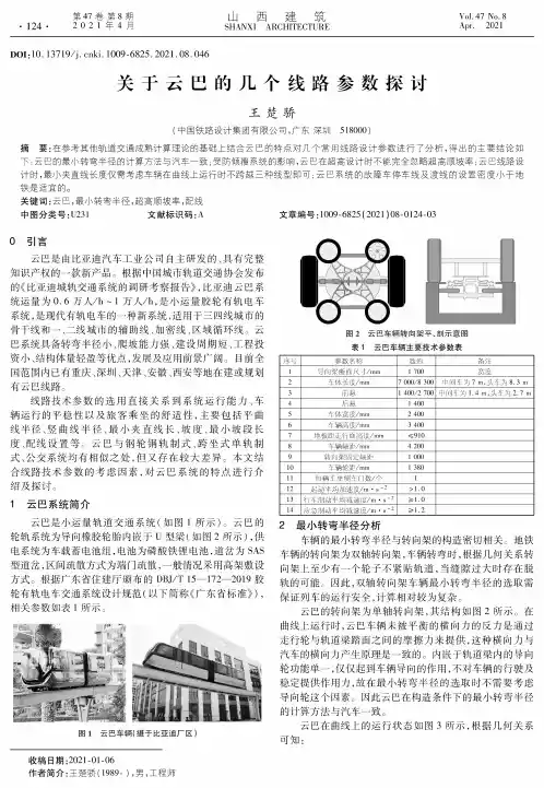 关于云巴的几个线路参数探讨
