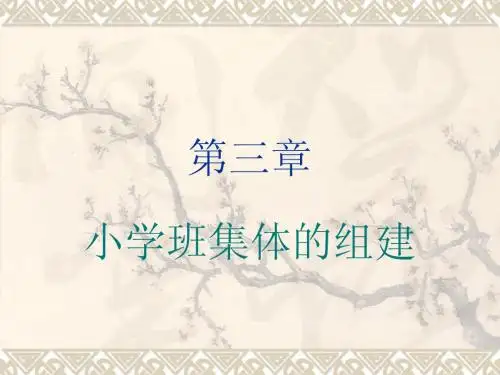 三、班集体的组建