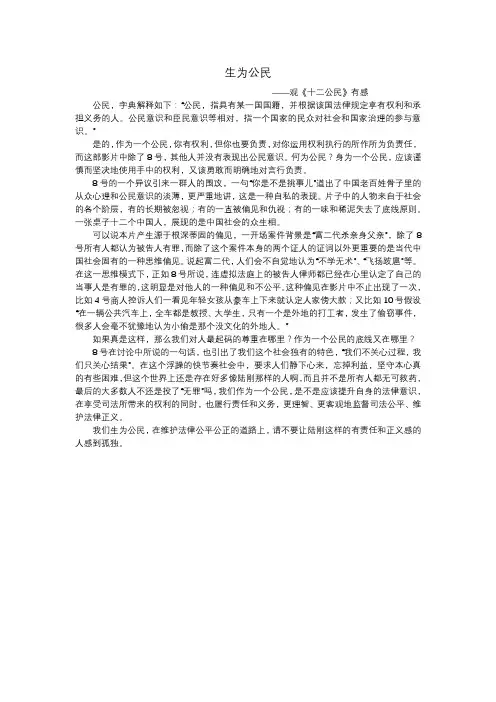 十二公民观后感
