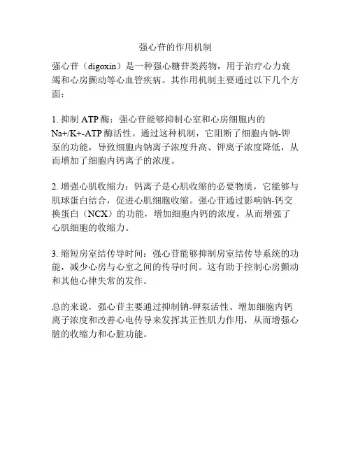 强心苷的作用机制