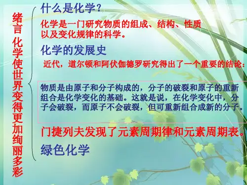 初中化学第一单元知识点复习(人教版) PPT课件 图文