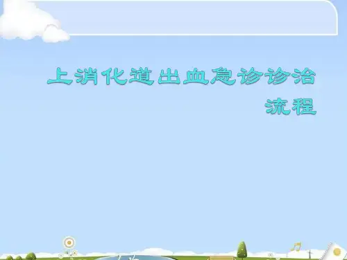 上消化道出血急诊诊治流程