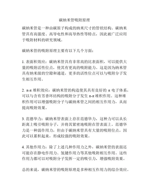 碳纳米管吸附原理