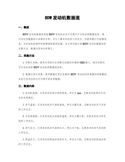 BDW发动机数据流