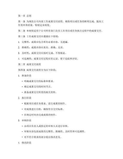 工作成果交付管理制度