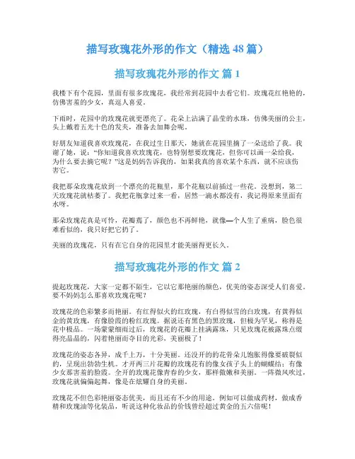 描写玫瑰花外形的作文(精选48篇)