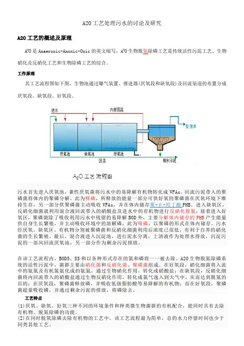 A2O工艺处理污水的讨论及研究