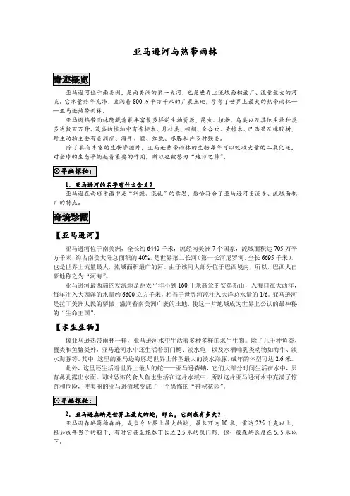 亚马逊河和安赫尔瀑布