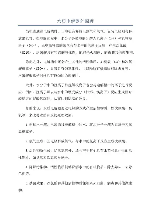 水质电解器的原理