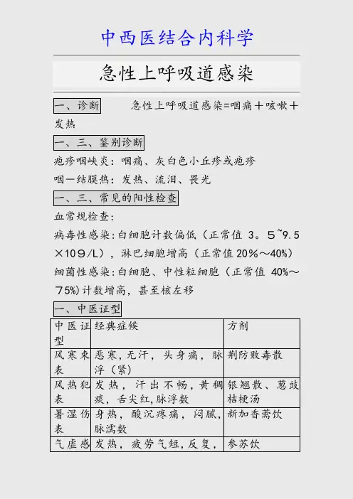 最新中西医结合内科学(精品收藏)