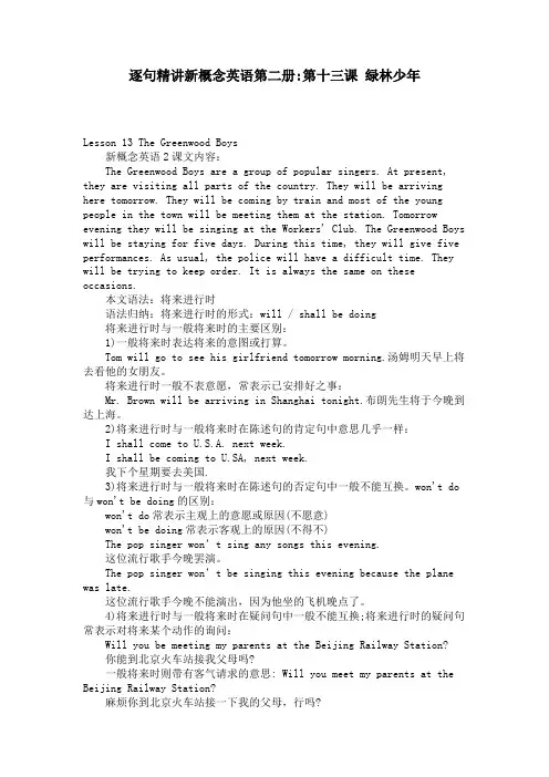 逐句精讲新概念英语第二册第十三课 绿林少年 