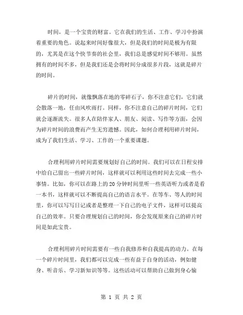 碎片的时间作文范文