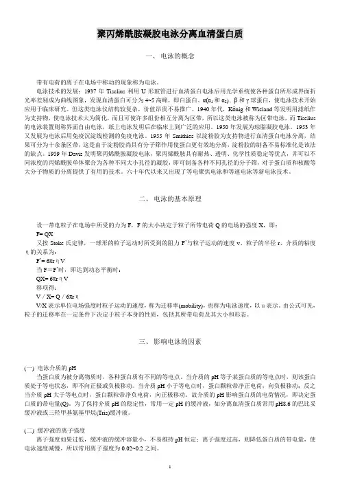 电泳技术之聚丙烯酰胺凝胶电泳分离血清蛋白质