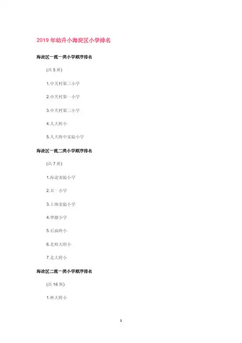 幼升小海淀区小学排名.pdf